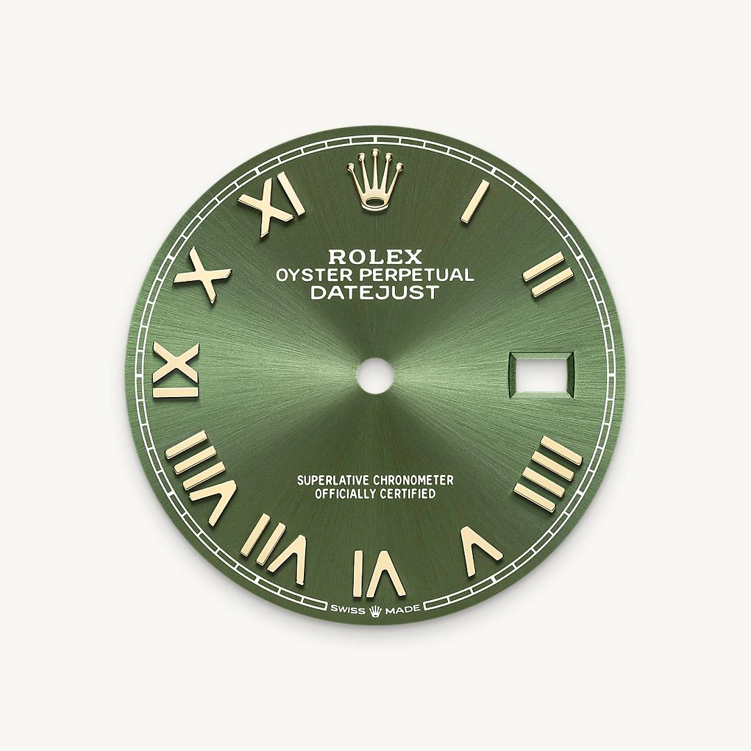 Olive green dial