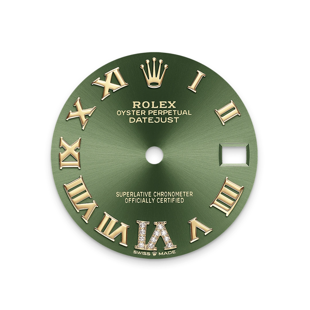 Olive green dial