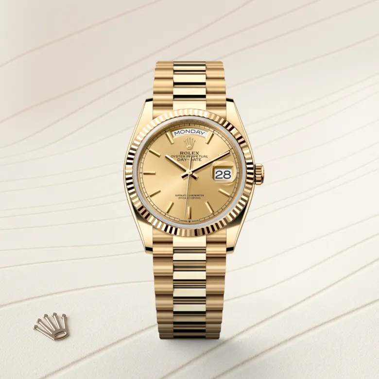 Rolex Day-Date in 36 mm yellow gold, M128238-0045 - Cooke & Kelvey