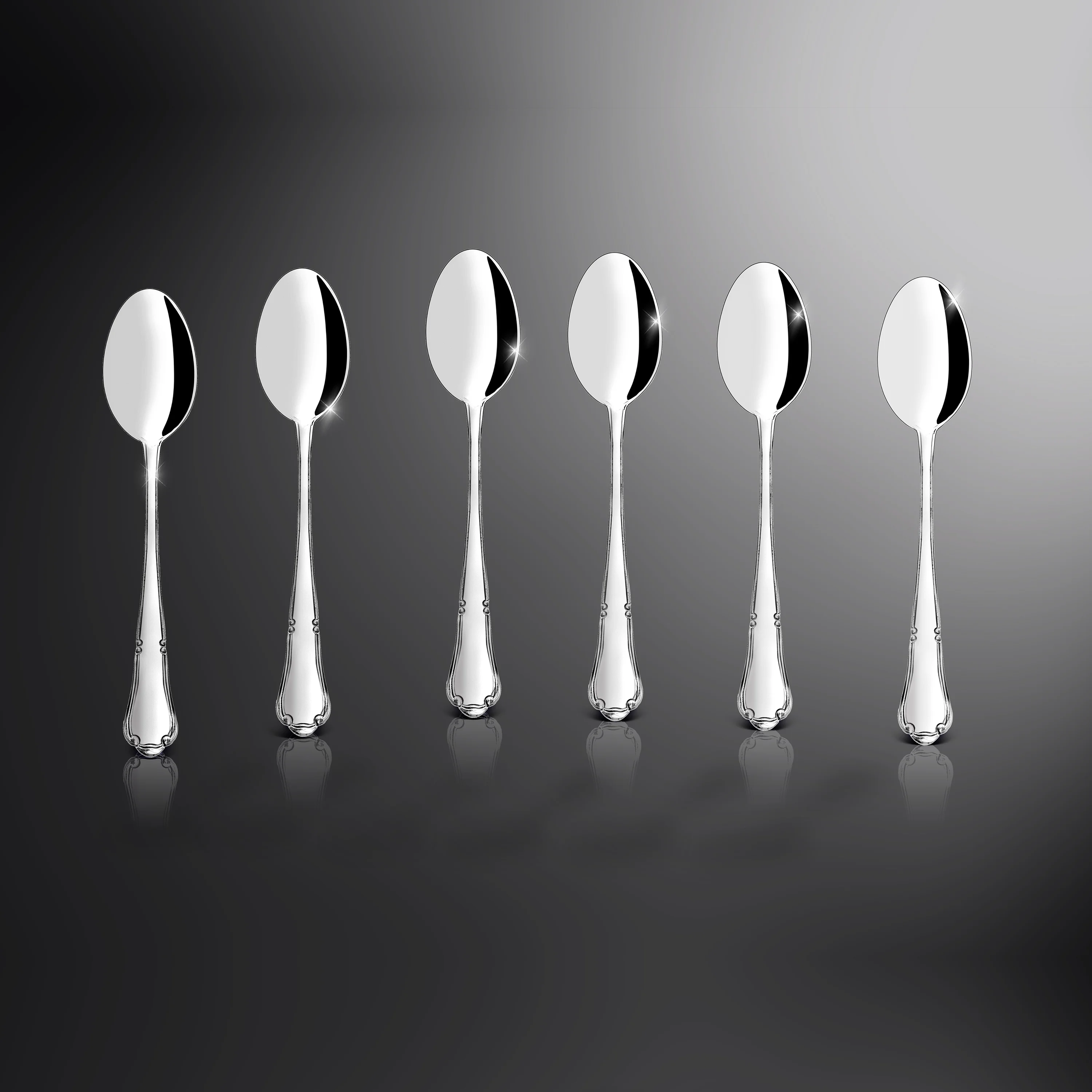 Silverware Kings Pattern Teaspoon Set CT-108 Cooke & Kelvey