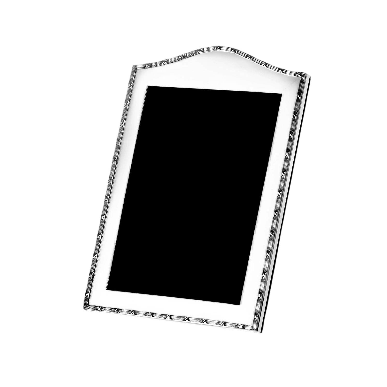 Silverware Cross beaded oval top vertical photoframe PH-110 Cooke and Kelvey