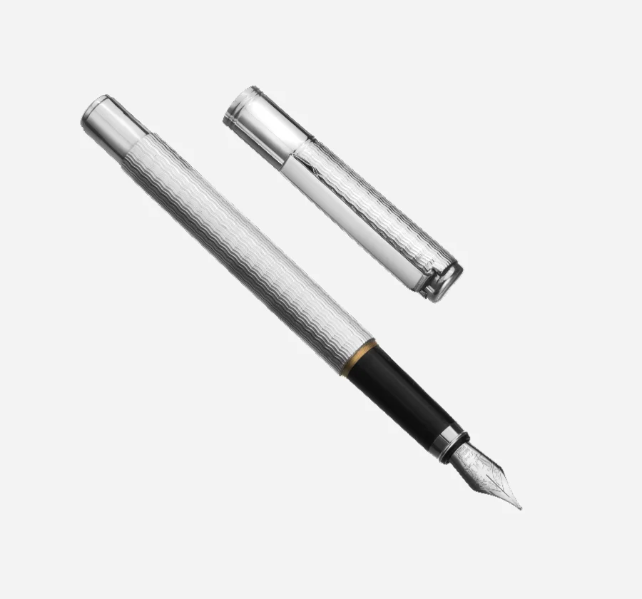 Silverware E.T. Design Silver Ink Fountain pen ST-116  Cooke & Kelvey