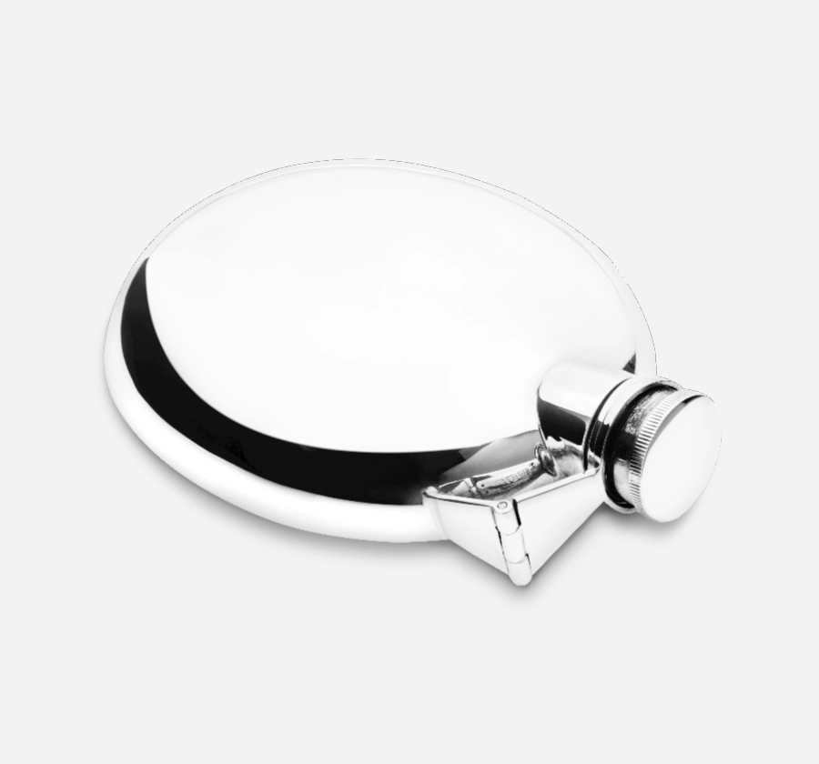 Silverware Oval Hip Flask  BR-117 Cooke & Kelvey
